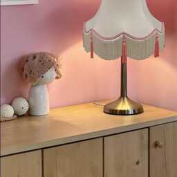 Traditional Cream Fabric Lampshade Handmade For Table & Floor Standard Lamp Bases, Wall Light Fixtures, Ceiling Fittings - thumbnail 2