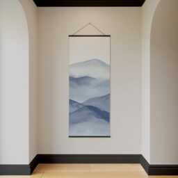Painted Mountain Tapestry - Wall Hanging Unique Art - thumbnail 2