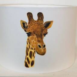 Handmade Giraffe Lampshade Children's Animal Print Shade - thumbnail 2
