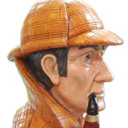 Sherlock Holmes & Dr Watson Figurine Busts, Skilfully Handmade Painted With Character Charm, 5 3/4 Inch Tall, Made in England - thumbnail 4