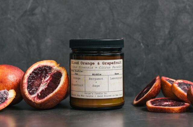 Blood Orange & Grapefruit Vegan Soy Wax Candle - image 1