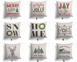 Christmas Pillow Covers/Christmas Home Decor/Pine Tree Case/Christmas Decor/Black White Checkered Xmas Deer Cushion Case