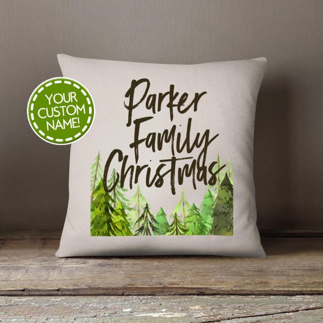Custom Family Christmas, Name Christmas Pillow, Holiday 18 - image 1
