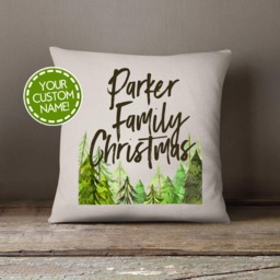 Custom Family Christmas, Name Christmas Pillow, Holiday 18 - thumbnail 1
