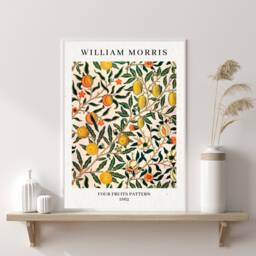 William Morris Print, Floral Wall Art, Flower Citrus Modern Living Decor, New Home Gift, Art - thumbnail 1