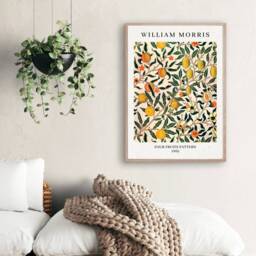 William Morris Print, Floral Wall Art, Flower Citrus Modern Living Decor, New Home Gift, Art - thumbnail 2