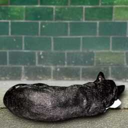 Sleeping Concrete Cat Statue Garden Kitty Figurine Pet Memorial Ornament Handmade Sculpture Outdoor Kitten Decoration Cat Art Lover Gift - thumbnail 4