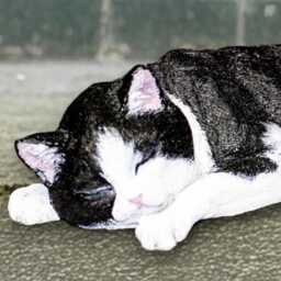 Sleeping Concrete Cat Statue Garden Kitty Figurine Pet Memorial Ornament Handmade Sculpture Outdoor Kitten Decoration Cat Art Lover Gift - thumbnail 2