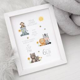 Personalised New Baby Print, Personalised Print With Birth Details, Gift For Baby, Christening Gift, Parents Idea - thumbnail 1
