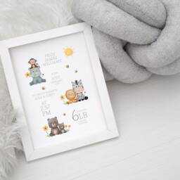 Personalised New Baby Print, Personalised Print With Birth Details, Gift For Baby, Christening Gift, Parents Idea - thumbnail 2