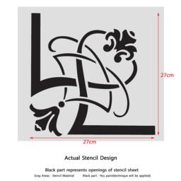 Corner Stencil Reusable Template 055 For Wall Diy Decor - thumbnail 3