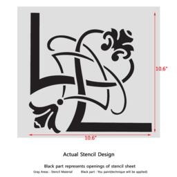 Corner Stencil Reusable Template 055 For Wall Diy Decor - thumbnail 4