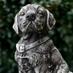 Outdoor Labrador Figurine Concrete Dog Statue Stone Pet Sculpture Cement Animal Ornament Memorial Decoration Lover Gift Yard Art - thumbnail 4