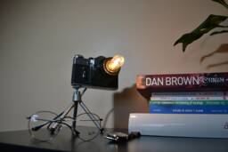 Vintage Zenit Camera Lamp Retro Desk Or Floor Lamp On Tripod