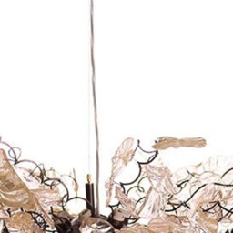 Hanging Ceiling Light Chandeliers With Gold Leaves & Flowers For Dining Table Or Living Room - thumbnail 2