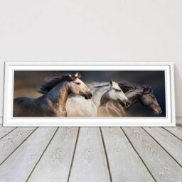 Wild Horses Galloping. Panoramic Framed Picture Print. A Choice Of Frames - thumbnail 3