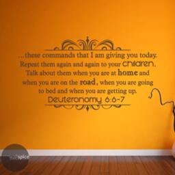 Deuteronomy 66-7 These Commands That I Am Giving You Today Vinyl Wall Decal Sticker Scripture - thumbnail 3