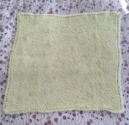 Yellow Knitted Baby Blanket