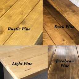 Breakfast Bar Table Rustic Solid Timber Top, Depth 44cm Black Or Clear Metal Legs - U H All Made To Order - thumbnail 4
