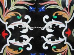 "Marble Top Dining Inlay Table 48""x30" - thumbnail 3