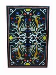 "Marble Top Dining Inlay Table 48""x30" - thumbnail 2