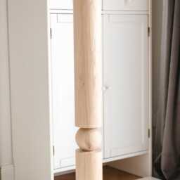 Tall Unfinished Baltic Wood Table Leg Handmade Turned - 1000mm - thumbnail 3