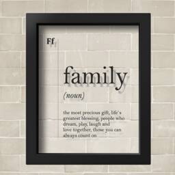 Transparent Family Definition Print Gift Parents Mother Father Wall Art Typography Dictionary Scandinavian - thumbnail 2