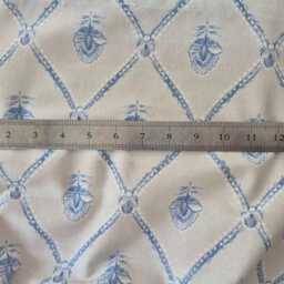 French Trelis Sink Skirt, For Bathroom, Utility Vanity Shelf Self Adhesive Stripes Curtains - thumbnail 4
