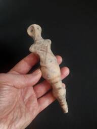Ochre Painted Terracotta Great Mother Goddess Statue Replica