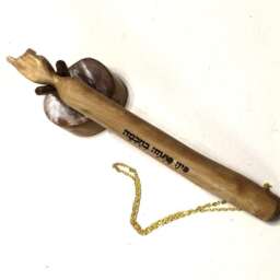 Handmade Olive Wood Yad Torah Pointer, Bat Mitzvah Gift - thumbnail 3