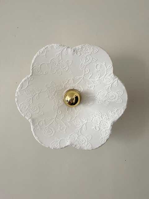 White Fixed Wall Light Sweetie English Embroidery - Nomadic Version On Request French Manufacture - image 1