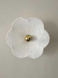 White Fixed Wall Light Sweetie English Embroidery - Nomadic Version On Request French Manufacture - thumbnail 1