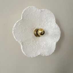 White Fixed Wall Light Sweetie English Embroidery - Nomadic Version On Request French Manufacture - thumbnail 3