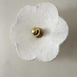 White Fixed Wall Light Sweetie English Embroidery - Nomadic Version On Request French Manufacture - thumbnail 2