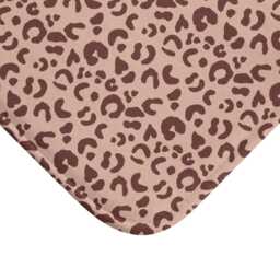 Plush Bath Mat, Leopard Print, Sable Red Blush Pink, Jungle Cats, Safari Decor, Bathroom Rug, Animal Print Home Kids Room, Cheetah - thumbnail 3