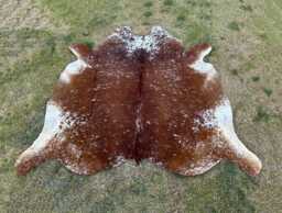 Natural Brown & White Speckled Cowhide-Exotic Hair On Cowhide For Western Home Decor-Brazillian Cowhide-Elegant Handmade Floor Area Rug - thumbnail 1