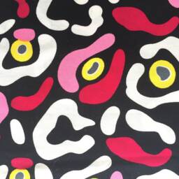 Retro Abstract Throw Pillow Cover Vibrant Red, Yellow, Pink - 45cm - thumbnail 3