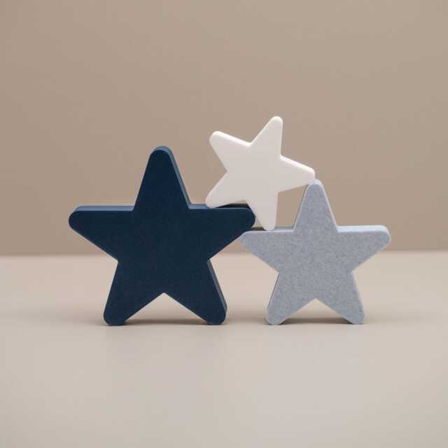 Navy Blue Star Ornaments Freestanding Home Decor, Nursery Shelf Decoration - image 1