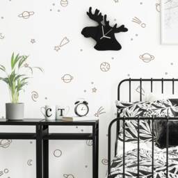 Space Wall Decals - Outer Nursery Decor, Moon & Stars Stickers, Kids Room Art, Celestial Astronomy Gift - thumbnail 4