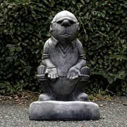 Sitting Farmer Statue Concrete Man Sculpture Cement Person Decoration Garden Grandpa Ornament Handmade Farmer Lover Gift Yard Art - thumbnail 4