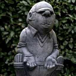 Sitting Farmer Statue Concrete Man Sculpture Cement Person Decoration Garden Grandpa Ornament Handmade Farmer Lover Gift Yard Art - thumbnail 2