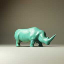 Wooden Rhinoceros Sculpture - 21 - thumbnail 3