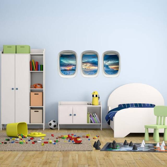 Aircraft Windows - Aviation Wall Decor, Plane Window Clings, Airplane Decal Vwaq-Ppw23 - image 1