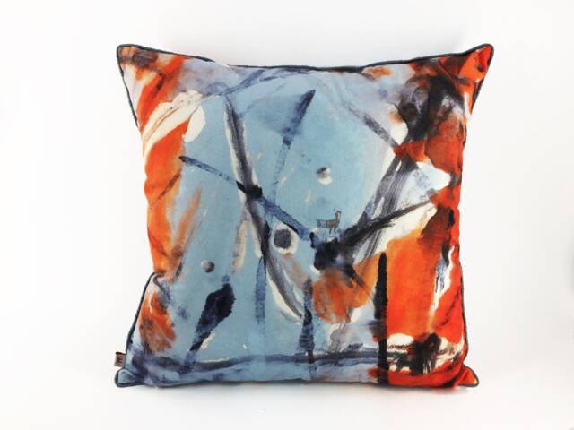 Abstract Cushion, Velvet Cushion Cover 50 X 50, Decorative Pillows, Throw Pillow, Covers Uk, Pillows - image 1