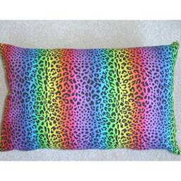 10x16 Tempur Travel Pillow Cover Rainbow Leopard Spots With Zip 40x26cm Casper Nap Cushion Bolster Oblong Case Sham Pillowcase 16x10 - thumbnail 1