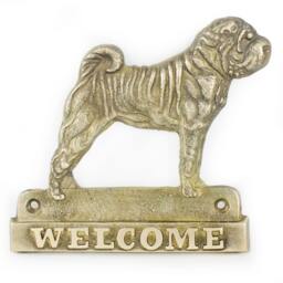 Shar Pei, Dog Welcome, Hanging Decoration, Limited Edition, Artdog - thumbnail 2