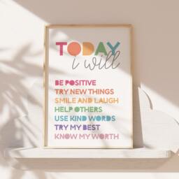 Set Of 3, Affirmation Print, Brother Sister Wall Art, Siblings, Playroom Rainbow Prints, Colourful, Girls Bedroom Decor, Motivational - thumbnail 2