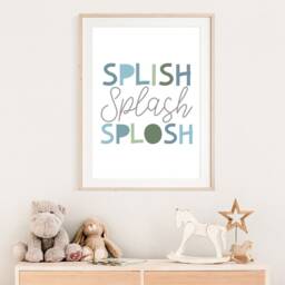 Splish Splash Splosh Bathroom Print, Kids Prints, Wall Art, Decor, Signs, Rules - thumbnail 2