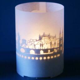 W??rzburg Skyline Gift Tube Shadow Play - Illuminating Candle With Silhouette Projection Perfect Souvenir For Fans - thumbnail 1