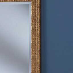 Full Length Wall Mirror Wood Square Mosaic Design Frame in Gold Colour Bevelled Edge 130x46cm - 52x18 Inches - thumbnail 3